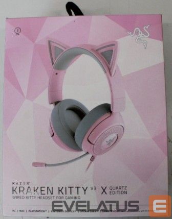 Juhtmevabad kõrvaklapid Razer SALE OUT. Kraken Kitty V3 X Headset, Quartz | SALE OUT. Gaming Headset | Kraken Kitty V3 X | Wired | Over-Ear | Microphone | Quartz | DEMO | Warranty 24 month(s)