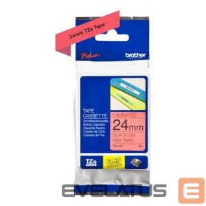 Tarvikud ja tarvikud Brother  | TZe-451 Laminated Tape | Black On Red | TZe | 8 m | 2.4 cm 