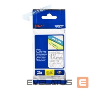 Tarvikud ja tarvikud Brother  | TZe-135 Laminated Tape | White on Clear | TZe | 8 m | 1.2 cm 