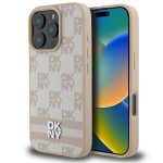 Muu telefoni lisavarustus DKNY  DKNY Checkered Pattern & Printed Stripes iPhone 16 Pro Case - Pink 