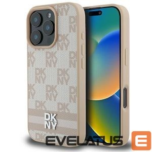 Muu telefoni lisavarustus DKNY  DKNY Checkered Pattern & Printed Stripes iPhone 16 Pro Case - Pink 